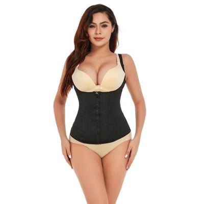 China Antibacterial Custom Logo Body Shaper Compression Slim Tummy Control Lose Weight Waist Trainer Vest for sale