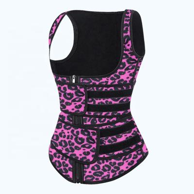 China Custom Logo Women Neoprene Waist Trainer Vest Breathable Double Belt Slimming Shaper for sale