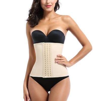 China Antibacterial Custom Women Private Label Waist Trainer Logo Waist Trimmer Latex Waist Shaper Corset for sale