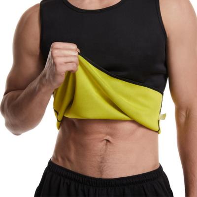 China Latest Design Men Tank Top QUICK DRY Sauna Sweater Workout Shirt Waist Trainer Trimmer Vest for sale