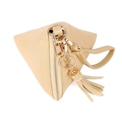 China Fashion Triangle Design Small PU Leather Collection Main Pocket With Handle for sale