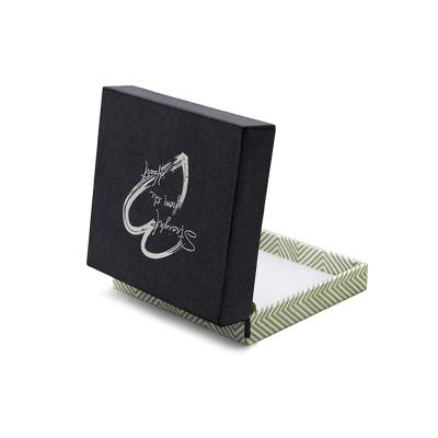 China Modern Luxury Custom Logo Square Small Clamshell Display Jewelry Gift Packaging Plastic Box for sale