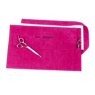 China Custom Makeup Kit Storage Bag Hairdressing Scissors Tool Travel Velvet Roll Bag Organizer for sale