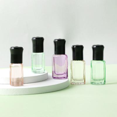 China Cosmetic 3ml 6ml Refillable Roll On Bottle Glass Perfume Bottle With Trackball for sale