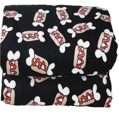 China Anti-pilling 100% Polyester Custom Printing Pattern Knitted Fleece Throw Blanket for sale