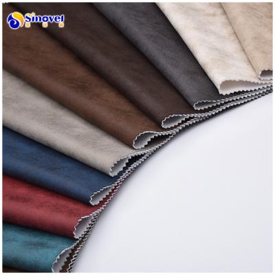 China Waterproof 100%Polyester Bronzing Faux Leather / Suede Upholstery Sofa Fabric for sale