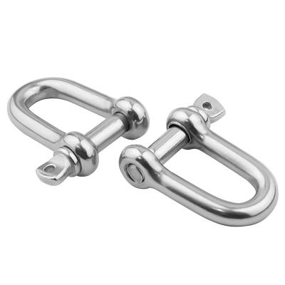 China Heavy Industry 304 / 316 Stainless Steel D Shackle With Screw Pin for sale