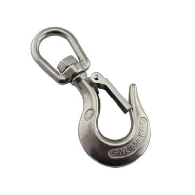 China 1500KG Durable WILL 304 Stainless Steel Actuator Around Swivel Eye Lifting Tone Hook Snap for sale