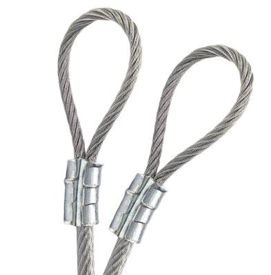 China Wire Rope Loop Sleeve Aluminum Crimping Wire Rope Sleeves Double Barrel Ferrule For Wire Rope And Line Cable End for sale