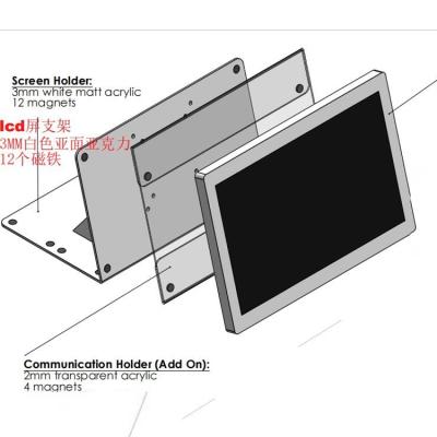 China Simple And Convenient Product Display Removable Clear Acrylic Poster Frame Photo Clip Frame On Table Top Advertising Boards for sale