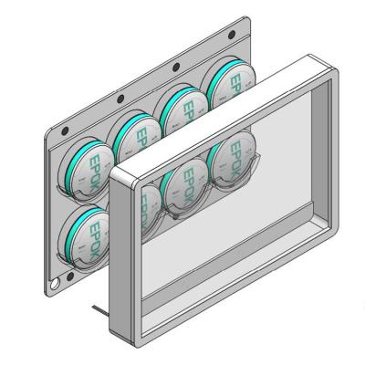 China acrylic box vape shop display showcases retail metal vape display case tobacco e cigarette holder 32.5*4*23cm for sale