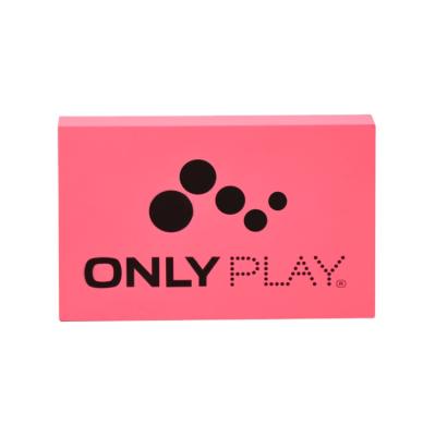 China Acrylic Rectangle Shape Pink Color Brand Appearance Advertising Boards Sign Holder In Store Customized for sale