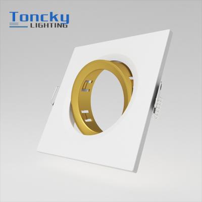 China MR16 Square Bracket MR16 Spotlight Bulb Mounting Downlight Holder Trims GU5.3 GU10 Spotlight Plastics Downlight LED Lamp for sale