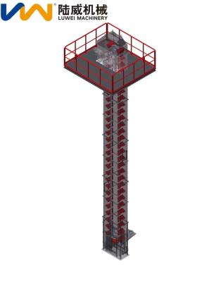 China Carbon Steel Heat Resistant Bucket Elevator For Concrete Cement Mixing Station for sale