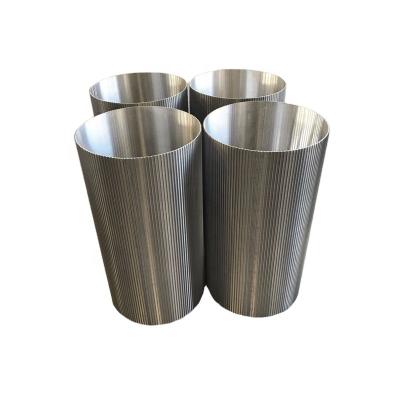 China Filter Strainer Stainless Steel 25 Micron Slotted Screen Pipe Johnson Tube Wedge Wire Screen Filter for sale