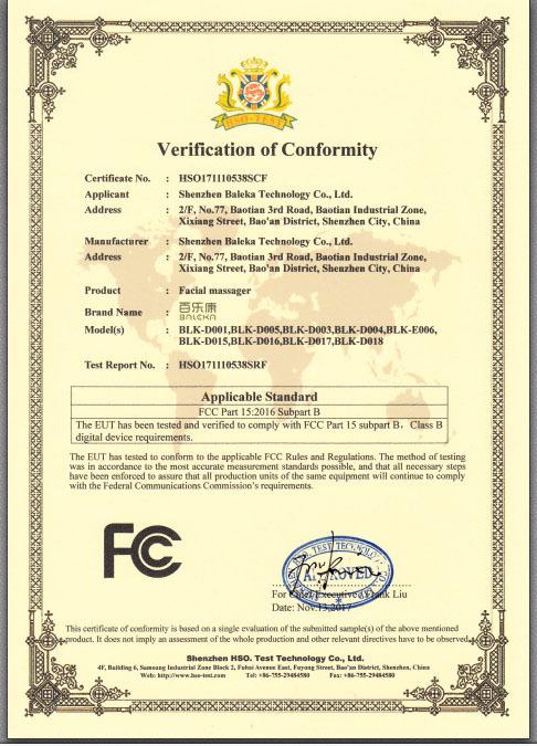 FCC - Shenzhen Baleka Technology Co., Ltd.