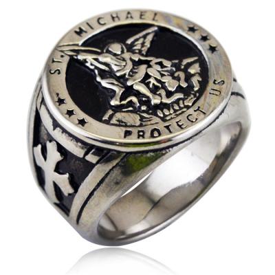 China Environmentally Friendly Wholesale Catholic Jihad Angel Ring Personality Fashion Ring Accessories for sale