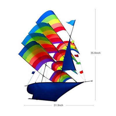 China Toy Large 3D Rainbow Boat Kite for Kids and Adults Outdoor Flying for sale