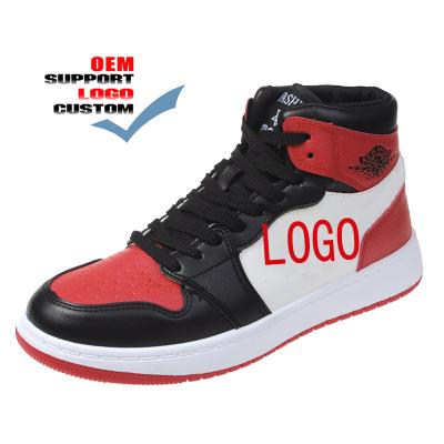 China Fashion Trend Couples Style High AJ Basketball Sports Sneakers Fashion Custom Running Lightweight Cricket Shoes for sale