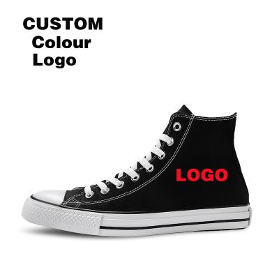 China Casual vulcanized high top and low cut student men's Canvas Shoes classic fashion trend design men's shoes for sale