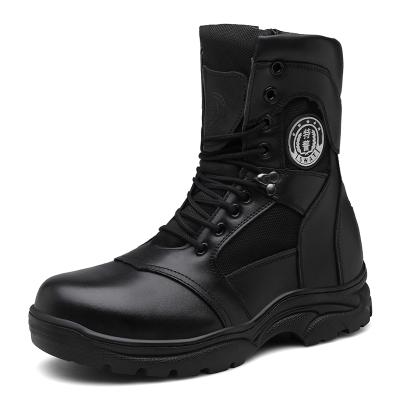 China Large High Top Anti-slippery Winter Courts Help Army Steel Prime Work Boots Black Military Tactical Boots for sale