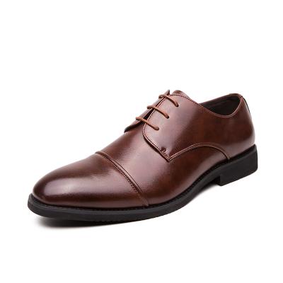 China Other Classic British Style Leather Elegant Shoes Men Brown Leather Casual Office Occasion Formal Leather Shoes Durable for sale