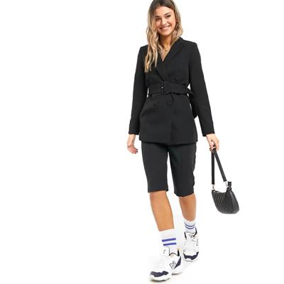 China Breathable Suits Sets Shorts And Classic Blazer Office Wear Casual Regular Solid Pattern Knitted Autumn Ladies Set Women Clothing Shorts for sale