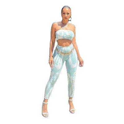 China 2022 hot sale women's anti-pilling summer sets casual equipment printing gym summer fitness pants two-piece sets for sale