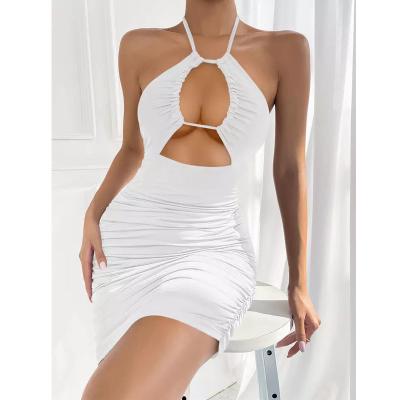 China Anti-Wrinkle Women's Mini Evening Dresses Women Lady Elegant Party Wrap Luxurious Sexy Cut Out Dress for sale