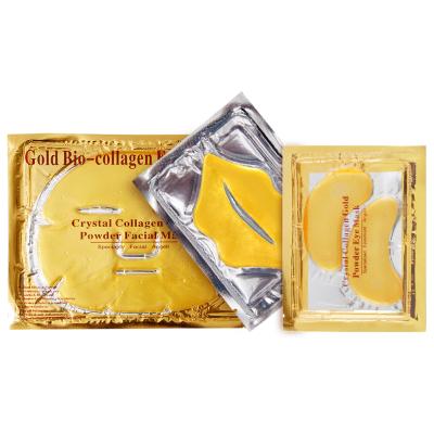 China Wholesale 100% Pure Korean Crystal Gold Anti-wrinkle Collagen Crystal Gold Nature Mask Eye Mask Lip Face Mask for sale