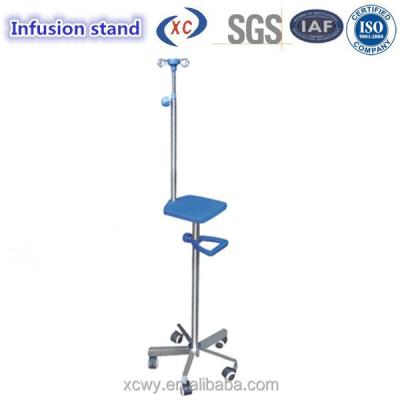 China Stainless Steel Adjustable Portable Mobile Hospital Iv Pole Infusion Plant for sale