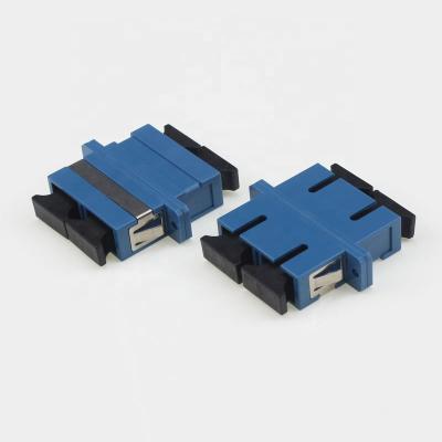 China FTTH FTTB FTTX Network FTTH FTTX Telecommunication Equipment Blue Color Low IL SC Duplex Fiber Optic Adapter for sale