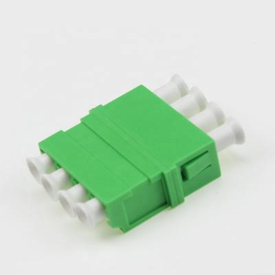 China FTTH FTTB FTTX Network LC APC Quad Fiber Coupler 4 Cores LC Fiber Optic Flangeless Adapter for sale