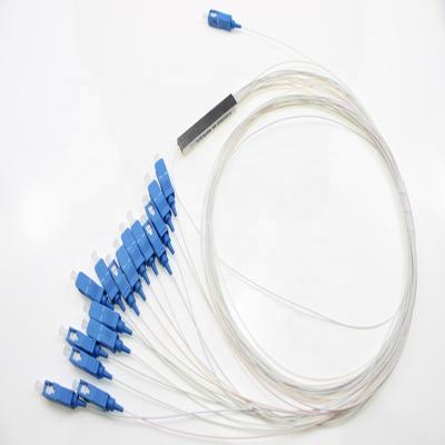 China FTTH FTTB FTTX Network SC APC Connector mini fibra optica PLC splitter 2 fiber 32 PLC splitter blockness for sale