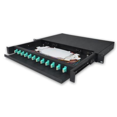 China Duplex Fiber Optic Patch Panel 12 MM LC Fiber Optic Frame Port Optic ODF Port Optic for sale