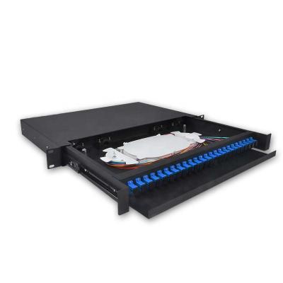 China Low fiber optic equipment steel port SC LC SM SM dx 24 odf price moving sliding patch panel for sale