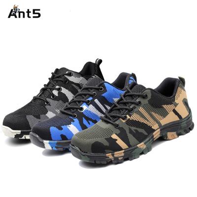 China ANT5 Anti-Puncture Fashion Lightweight Outdoor Men's Steel Toe Cap Military Safety Work Boots Camouflage Indestructible Anti-Puncture Shoes for sale