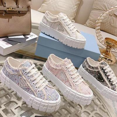 China Designer Shoes For Women Brands High Quality Custom Made Sneakers Cushioning Walking Fashionable Canvas Shoes Lace Up New Styles for sale