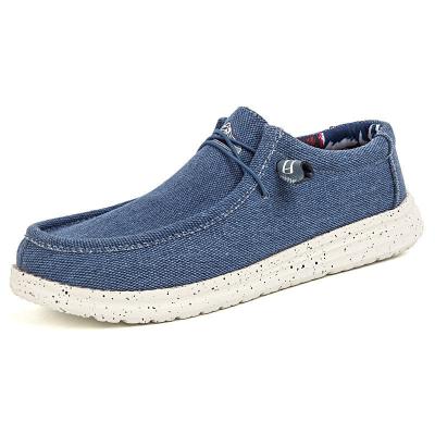 China Custom Big Size Mens OEM Canvas Cushioning Platform Shoes Slip On Shoes Sneakers Outdoor Fashion Round Toe Leisure Loafers Boat Shoes for sale