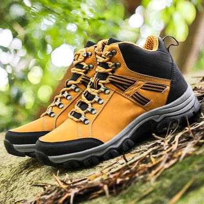 China Cushioning Hot Selling High Quality Sneakers Men Leather Waterproof Woodland Hunting Shoes Work Shoes Fishing Shoes Men Hiking Boots for sale