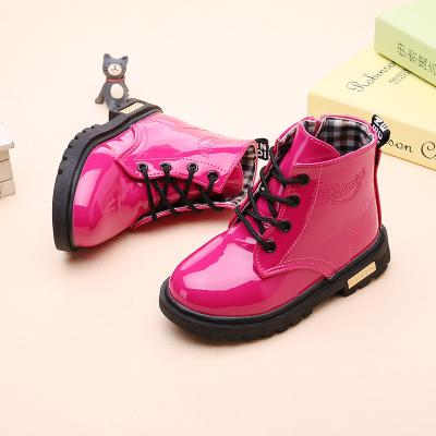 China New Thermal 2023 Winter Kids Shoes PU Leather Waterproof Plush Boots Brand Boys Girls Casual Boots Fashion Sneakers Kids Snow Boots for sale