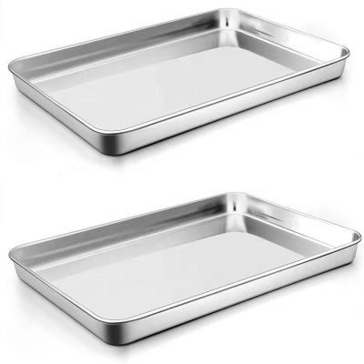 China Sustainable 304 Stainless Steel Round Tray Baking Mesh Trays For Tableware BBQ Serving Dish for sale