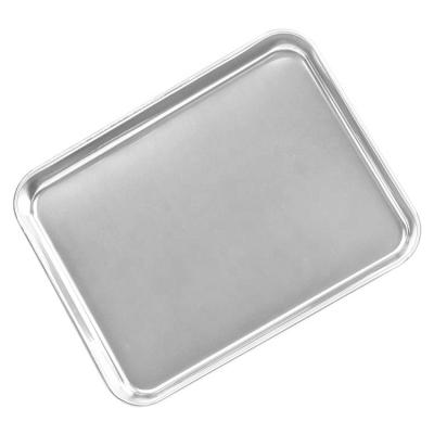 China 304 Sustainable Stainless Steel Tray Set Dinnerware Serving Set Stainless Steel BBQ Sheet Tray for sale