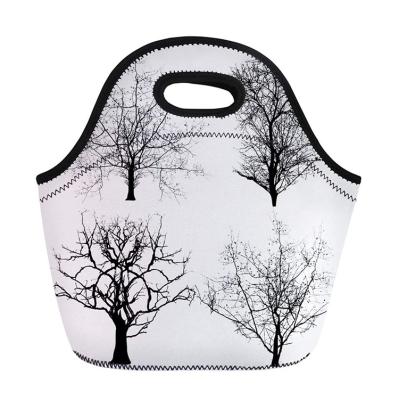 China Support Dropshipping Waterproof Neoprene Lunch Bag Set Fashion Outdoor Tote Lunch Bag For Office Women Kids for sale