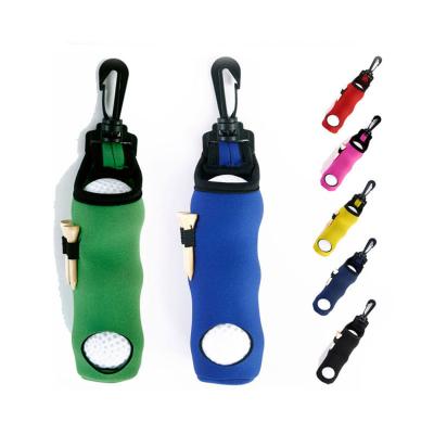 China Neoprene Golf Accessories Carrier Pouch Holder Sleeve Cover 3 Shockproof Golf Ball Holder For Golf Practice for sale