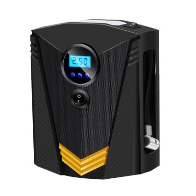 China Car 22mm Cylinder 12V Attached Tire Inflator LED Flashlight Digital Display Auto Portable Electric Car Wheel Air Compressor Pump for sale