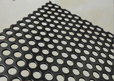 China Black Electro Perforated Mesh Sheet With Square Hole for sale