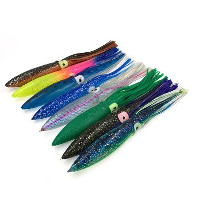 China High Quality Competitive Price Octopus 40g Saltwater Seawater Sea Fishing Lure 12in Squid Trolling Lure for sale