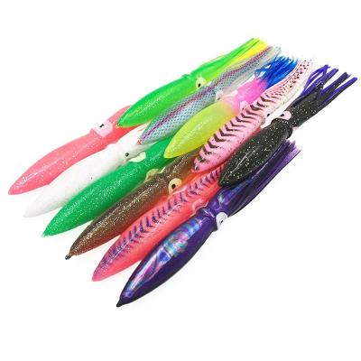 China Hot Selling Good Quality Cheap High Speed ​​Squid Plastic Trolling Lure Saltwater Sea Fishing Lure for sale