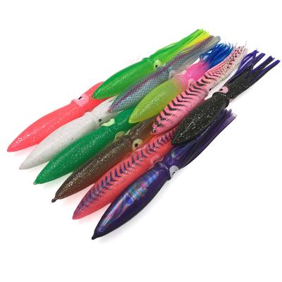 China Cheap Saltwater Sea Fishing Lure 9 Trolling Price In 21g Octopus Light Squid High Speed ​​Trolling Lure for sale